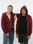 glore Sweatjacke Sammy Zip-Hoodie Bordeaux/Dunkelrot/Braun