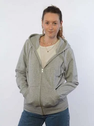 glore Sweatjacke Sammy Zip-Hoodie Hellgrau/Grau/Rosa/Silber/Orange