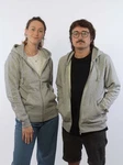 glore Sweatjacke Sammy Zip-Hoodie Hellgrau/Grau/Rosa/Silber/Orange