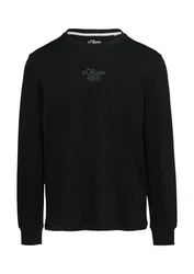 s.Oliver Shirt Rundhals-Ausschnitt schwarz