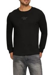 s.Oliver Shirt Rundhals-Ausschnitt schwarz
