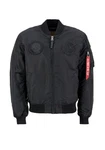 Alpha Industries Bomberjacke MA-1 VF Vintage Fit NASA Blau/Schwarz/Dunkelblau/Grau