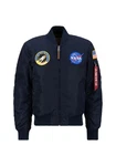 Alpha Industries Bomberjacke MA-1 VF Vintage Fit NASA Blau/Dunkelblau