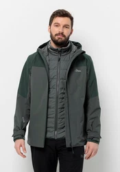 Jack Wolfskin 3-in-1 Funktionsjacke GLAABACH 3IN1 JKT Dunkelgrün/Grün