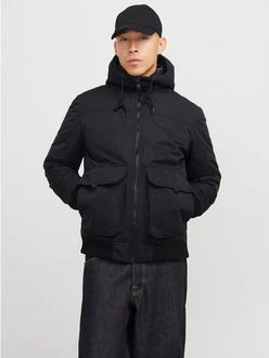 Jack & Jones Bomberjacke JJCONSTRUCT BOMBER Schwarz