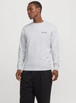 Jack & Jones Sweatshirt JJEBRADLEY GRAPHIC SWEAT CREW NOOS Grau/Dunkelrot/Hellgrau/Dunkelgrau