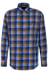 bugatti Hemd Blau/Hellblau/Dunkelblau