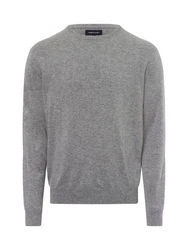 Andrew James Strickpullover Grau/Dunkelgrau