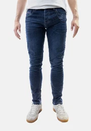 Regular-fit-Jeans Jeans Straight Leg Dunkle Waschung 5-Pocket 8196 in Blau