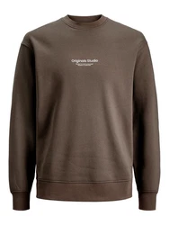 Jack & Jones Sweatshirt JORVESTERBRO SWEAT CREW NECK NOOS Braun/Grau/Dunkelbraun/Dunkelgrün/Beige/Khaki