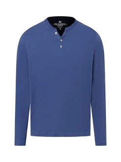 Nils Sundström Langarmshirt Blau/Dunkelblau/Hellblau