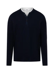 Nils Sundström Langarmshirt Dunkelblau/Blau