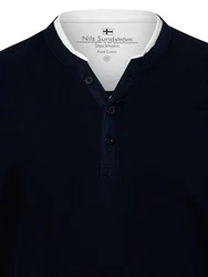 Nils Sundström Langarmshirt Dunkelblau/Blau