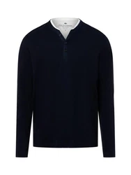 Nils Sundström Langarmshirt Dunkelblau/Blau