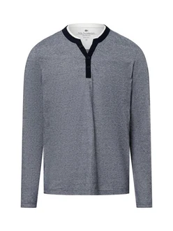 Nils Sundström Langarmshirt Grau/Dunkelblau/Hellgrau