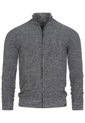 Indicode INWestmoon Strickjacke Dunkelgrau/Hellgrau/Grau
