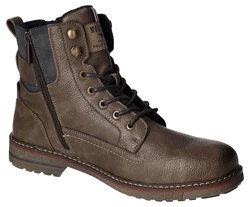Mustang Shoes Schnürboots Dunkelbraun/Braun/Beige/Khaki/Dunkelgrün