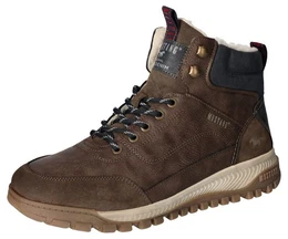 Winterboots, Keilabsatz, Schnrboots, Stiefelette mit Kontrastbesatz