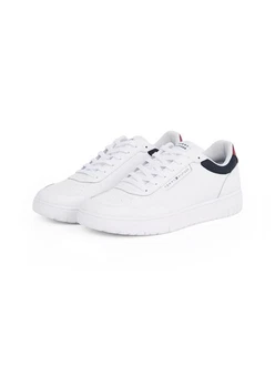 TOMMY HILFIGER Sneaker 'BASKET CORE LITE' Weiß/Dunkelblau/Rot/Creme