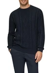 s.Oliver Strickpullover mit Zopfmuster Dunkelblau/Blau/Hellblau