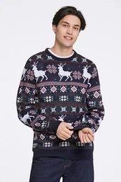 Strickpullover in Weihnachts-Optik