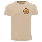 Neverless Print-Shirt Herren Vintage Shirt Wald Bäume Logo Badge Naturliebhaber Outdoor mit Print Khaki/Braun/Beige