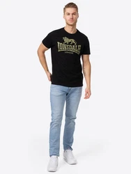 Lonsdale T-Shirt Logo Dunkelgrün/Grün/Braun