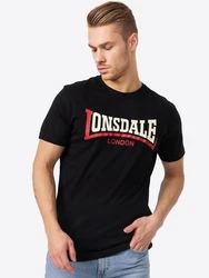 Lonsdale T-Shirt Two Tone Rot/Dunkelblau/Blau