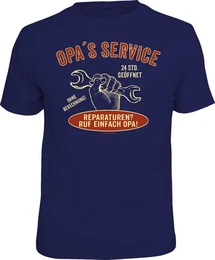 T-Shirt fr Grovter - Opa's Service, 24 Std. geffnet