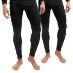 celodoro Funktionshose 2er Pack Ski-Thermo Unterhose Schwarz