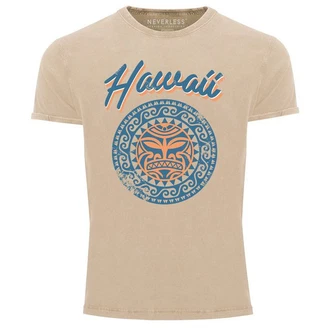 Neverless Print-Shirt Herren T-Shirt Hawaii Tattoo Tribal Maui Ethno Style