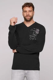 Strickpullover mit Logo Print