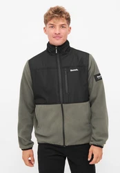 Bench. Sweatjacke BURLOW Dunkelgrün/Grün/Khaki