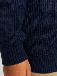 Jack & Jones PlusSize Rundhalspullover JJJONES KNIT CREW NECK Dunkelblau
