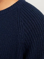 Jack & Jones PlusSize Rundhalspullover JJJONES KNIT CREW NECK Dunkelblau