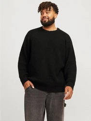 Jack & Jones PlusSize Rundhalspullover JJJONES KNIT CREW NECK schwarz