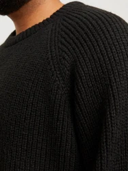 Jack & Jones PlusSize Rundhalspullover JJJONES KNIT CREW NECK schwarz