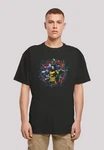 F4NT4STIC T-Shirt DC Comics Aquaman Circular Crest Schwarz/Gelb/Mischfarben