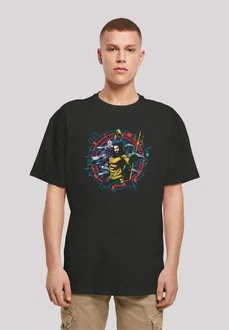 F4NT4STIC T-Shirt DC Comics Aquaman Circular Crest Schwarz/Gelb/Mischfarben F4NT4STIC T-Shirt DC Comics Aquaman Circular Crest Schwarz/Gelb/Mischfarben
