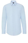 BOSS Langarmhemd Slim-Fit Hank Hemd Hellblau/Blau
