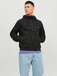 Jack & Jones Outdoorjacke Kurzjacke Schwarz/Dunkelgrau