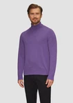 s.Oliver Strickpullover Rollkragenpullover Lila/Fliederfarben/Dunkelblau
