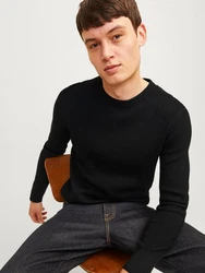 JACK & JONES Pullover JJEPerfect Schwarz