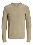 JACK & JONES Pullover JJEPerfect Khaki/Beige