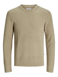 JACK & JONES Pullover JJEPerfect Khaki/Beige