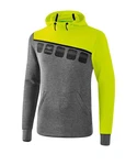 Erima Sweatshirt 5-C Kapuzensweat Gelb/Neonfarben/Grün