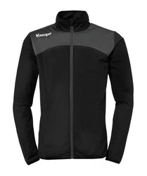 Kempa Sweatjacke Emotion 2.0 Poly Full Zip Jacke Schwarz/Dunkelrot