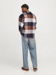 Jack & Jones Langarmshirt Hemd Braun/Beige/Creme/Hellblau/Orange/Rot