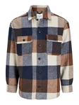 Jack & Jones Langarmshirt Hemd Braun/Beige/Creme/Hellblau/Orange/Rot
