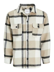 Jack & Jones Langarmshirt Hemd Beige/Creme